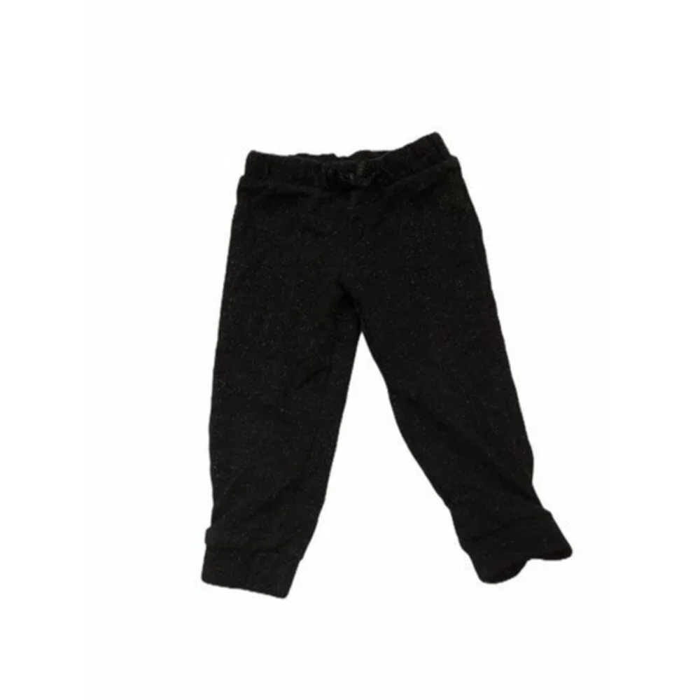 The Children's Place Baby Girls Size 2t Black Glitter‎ Sweat Pants